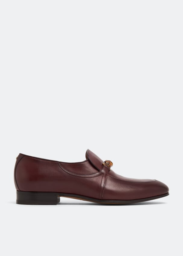

Лоферы GUCCI Bamboo Horsebit loafers, коричневый