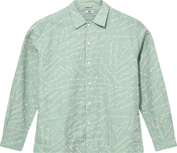 

Рубашка Bode Powder Signature Long-Sleeve Shirt 'Blue', синий