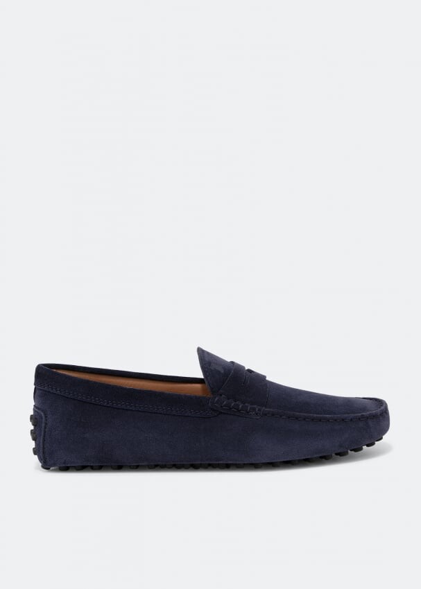 

Лоферы TOD'S Gommino suede driving shoes, синий