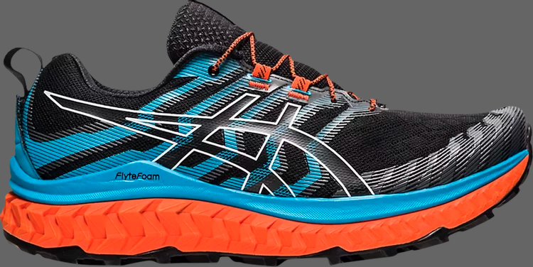 Кроссовки trabuco max 'black digital aqua' Asics, черный - фото