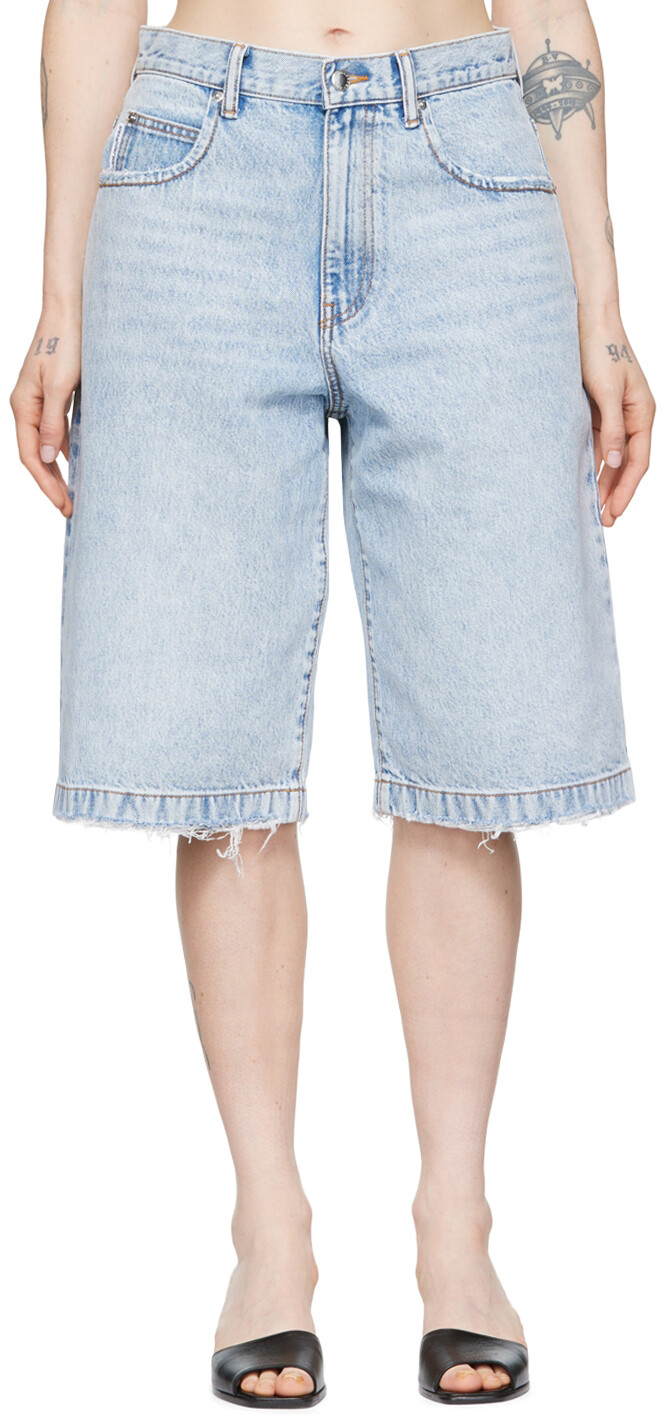 

Синие джинсовые шорты Alexander Wang