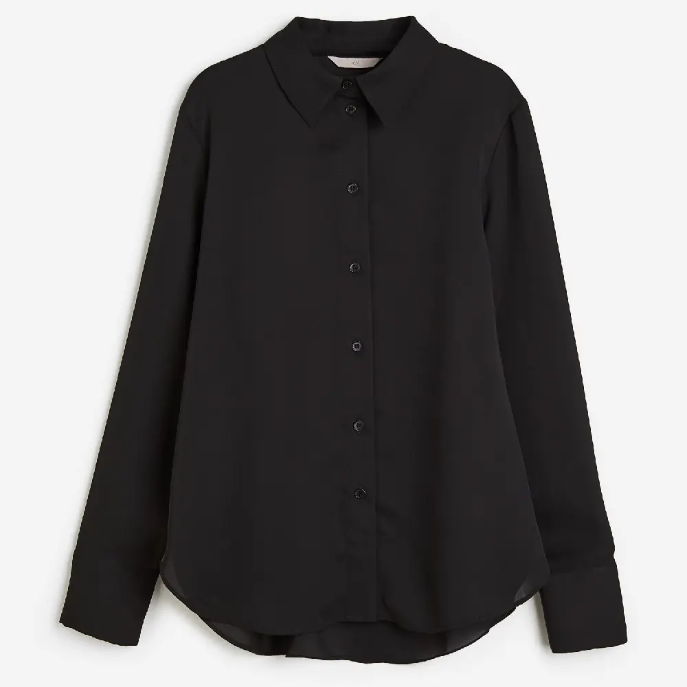

Рубашка H&M Pointed-collar, черный
