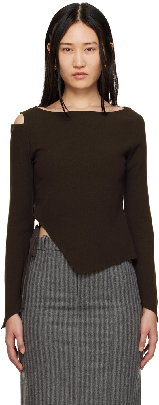 

Коричневый свитер с круглым вырезом Paloma Wool