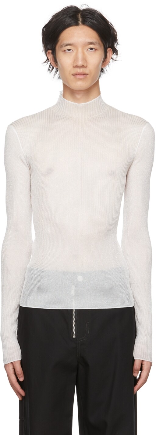 

Водолазка Off-White с салатовым краем Dion Lee