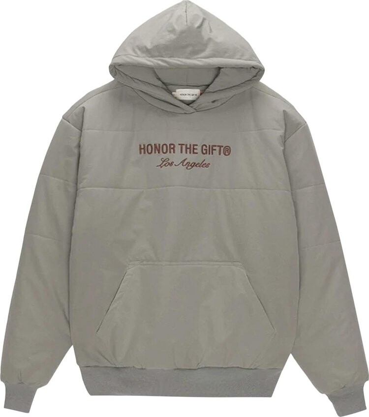 

Худи Honor The Gift Colbalt Puff Hoodie 'Stone', серый