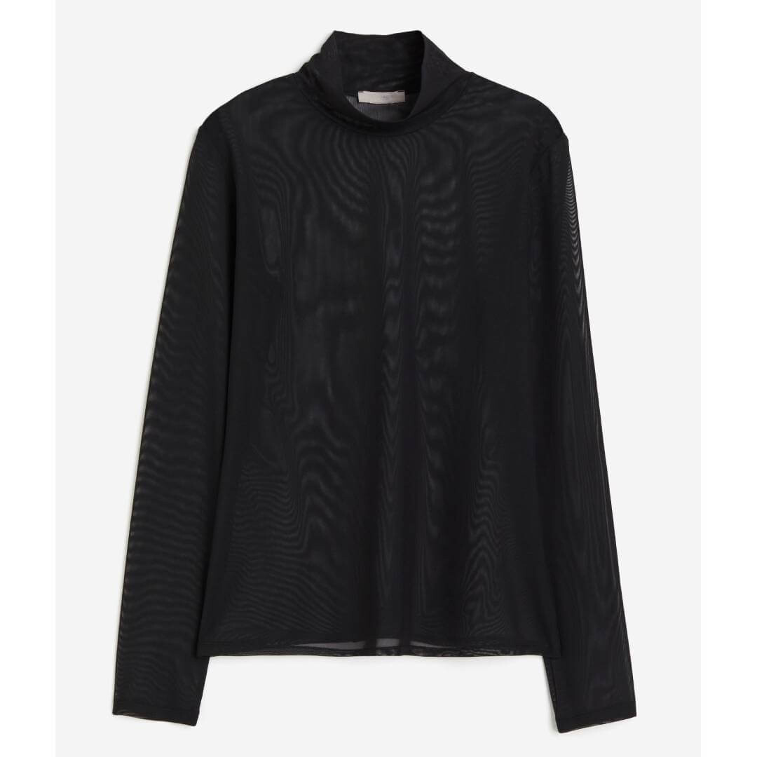 

Топ с высоким воротом H&M, черный