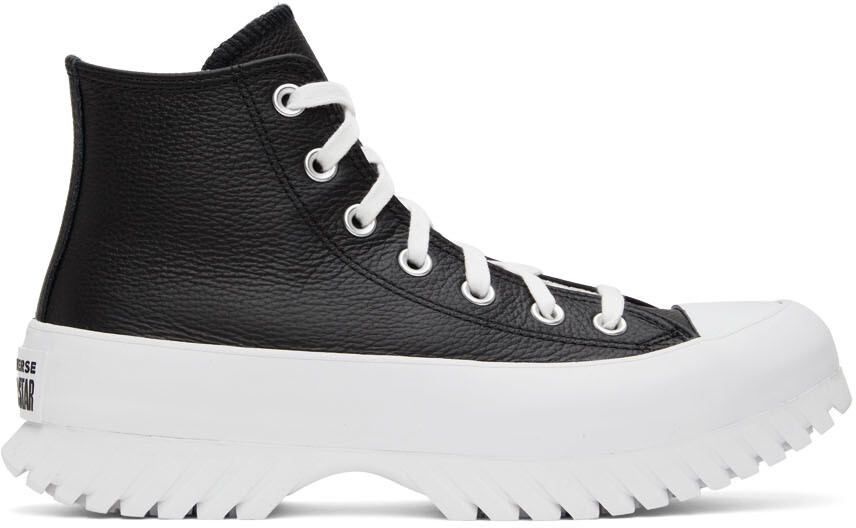 

Черные кожаные кроссовки Converse