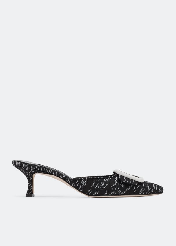 

Мюли MANOLO BLAHNIK Maysalebi jacquard mules, черный