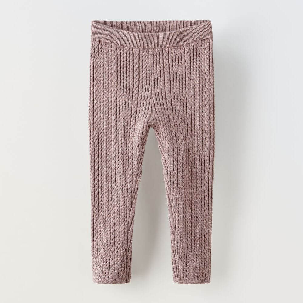 

Леггинсы Zara Knit, розово-сиреневый