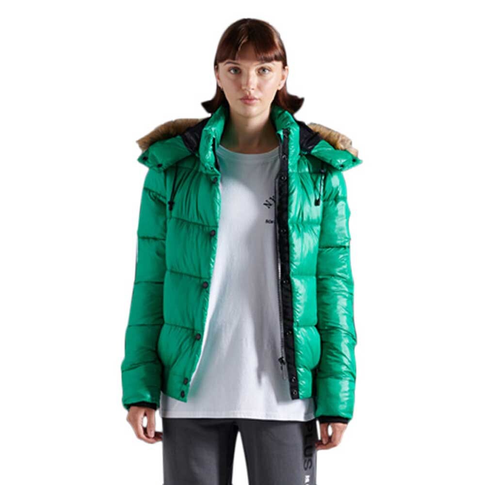 

Куртка Superdry High Shine Toya Bomber, зеленый