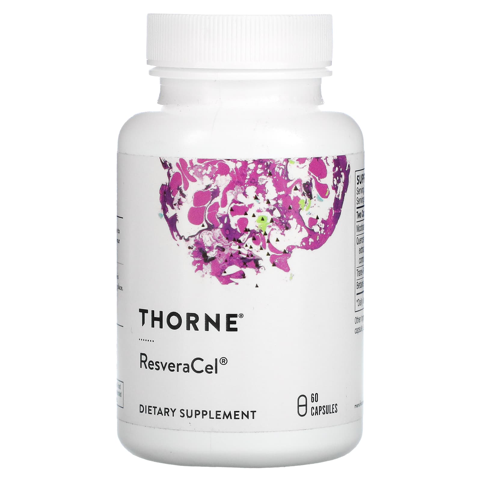 Пищевая Добавка Thorne ResveraCel, 60 капсул resveracel никотинамид рибозид thorne research 60 капсул