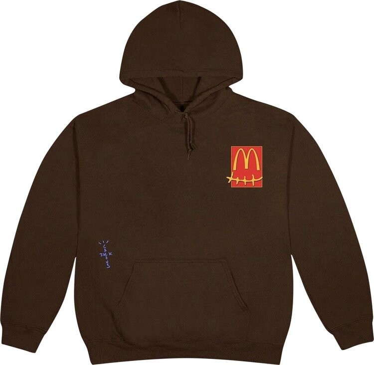 Худи Cactus Jack by Travis Scott x McDonald's Cactus Pack Sticker Hoodie 'Brown', коричневый