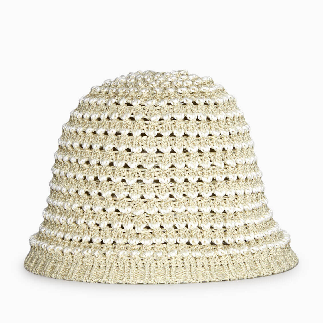 

Шляпа COS Crochet Bucket, бежевый/белый