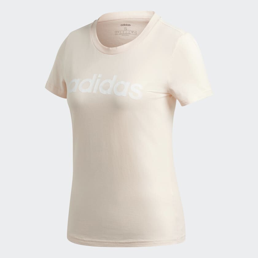 

Футболка adidas Essentials Linear, светло-бежевый/белый
