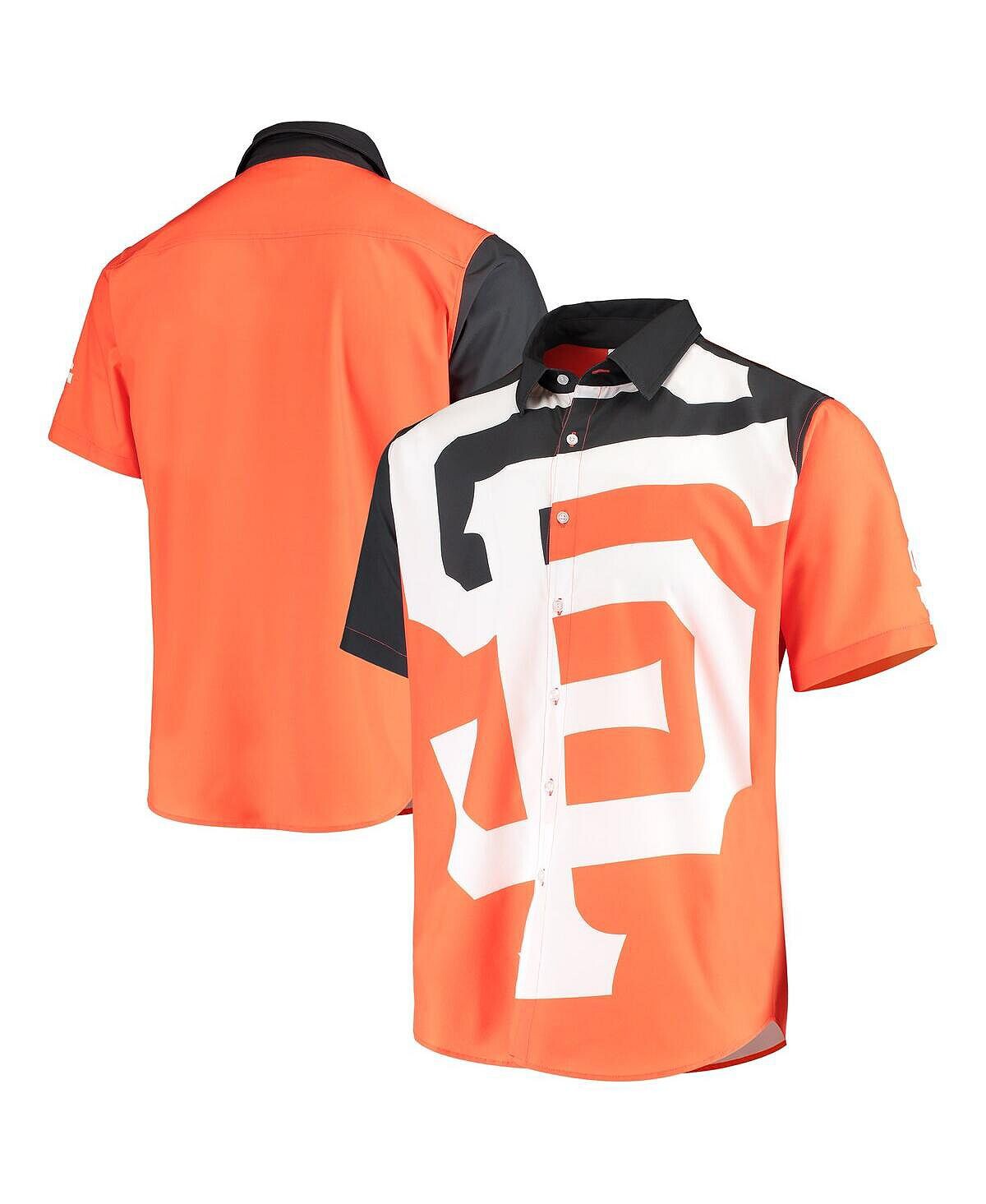 

Мужская оранжевая рубашка на пуговицах с большим логотипом San Francisco Giants FOCO