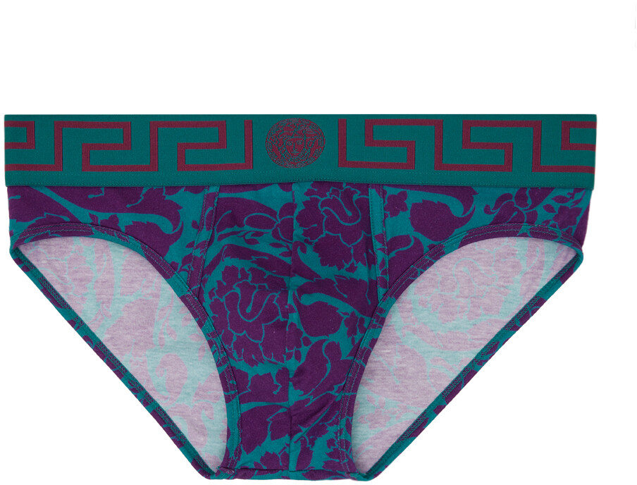 

Синие трусы Barocco Versace Underwear