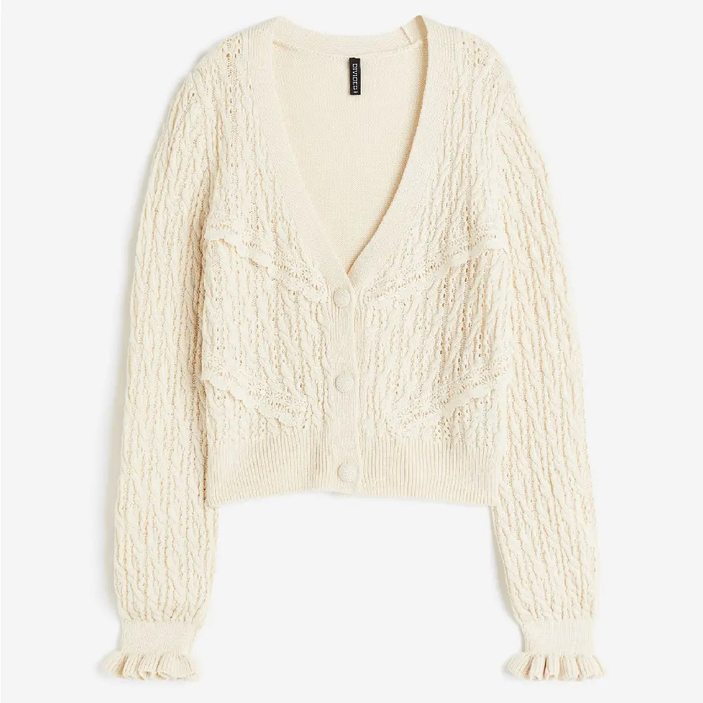 

Кардиган H&M Textured-knit, светло-бежевый