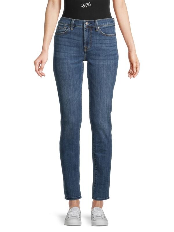 

Джинсы 7 For All Mankind Roxne с высокой посадкой, wisteria