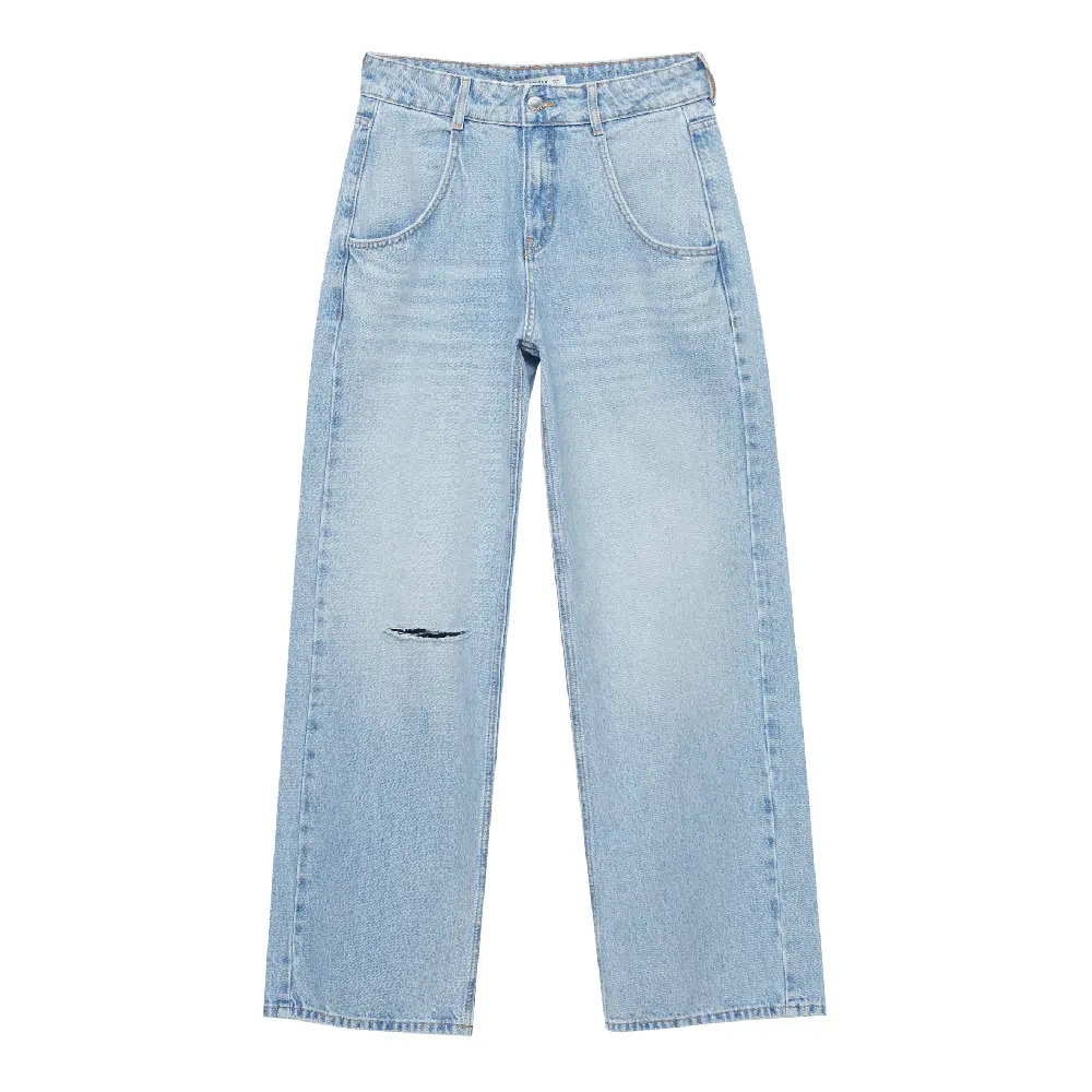 

Джинсы Pull&Bear Mid-rise Loose Fit Baggy, синий