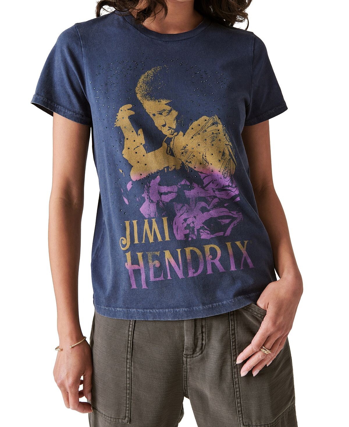 

Женская футболка с классическим рисунком Jimi Hendrix Gems Lucky Brand