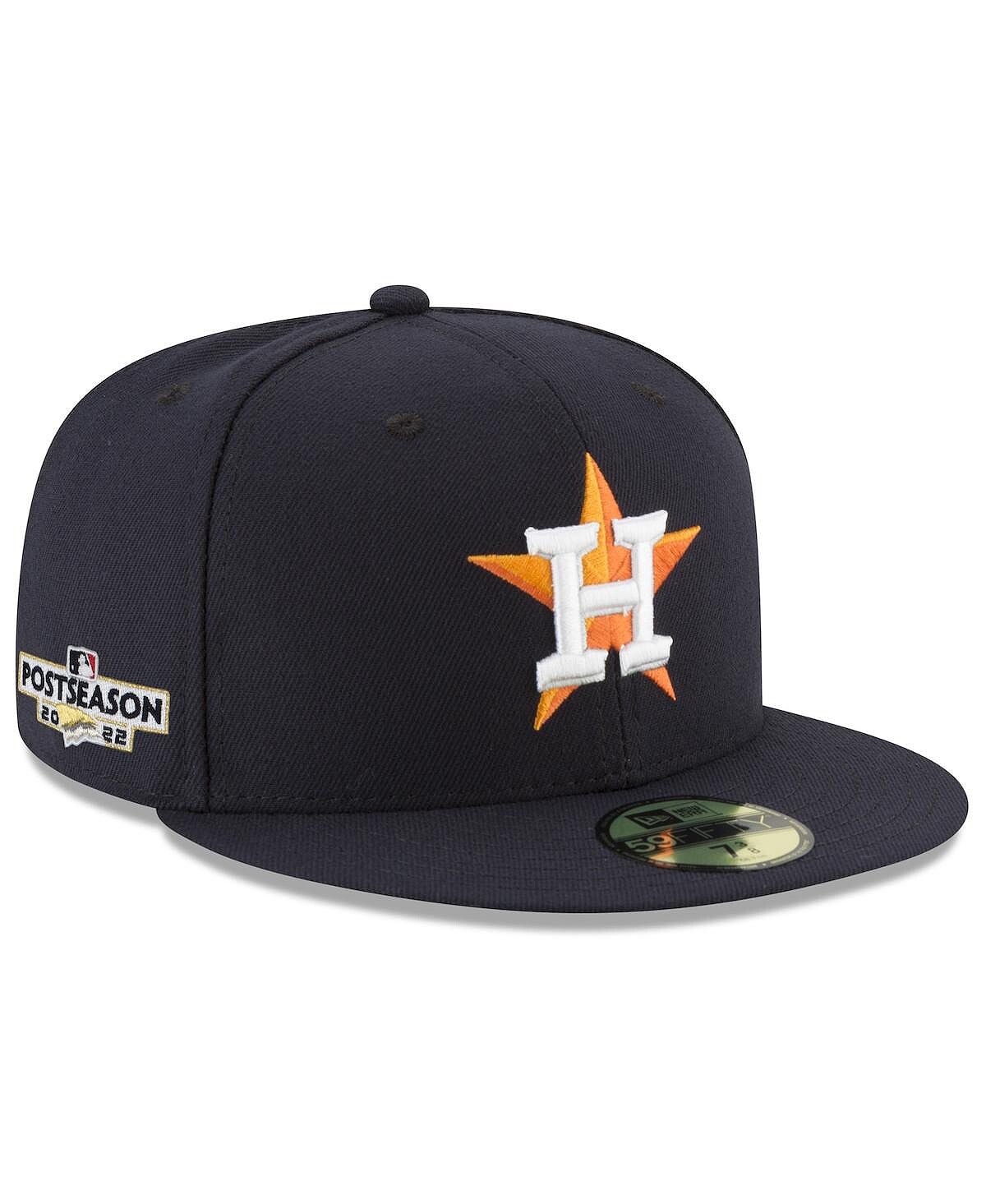 

Мужская темно-синяя шляпа Houston Astros Post Season 2022 с боковой нашивкой 59FIFTY. New Era