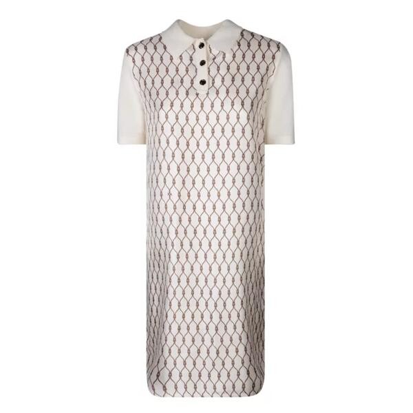 

Платье silk and wool dress Tory Burch, бежевый