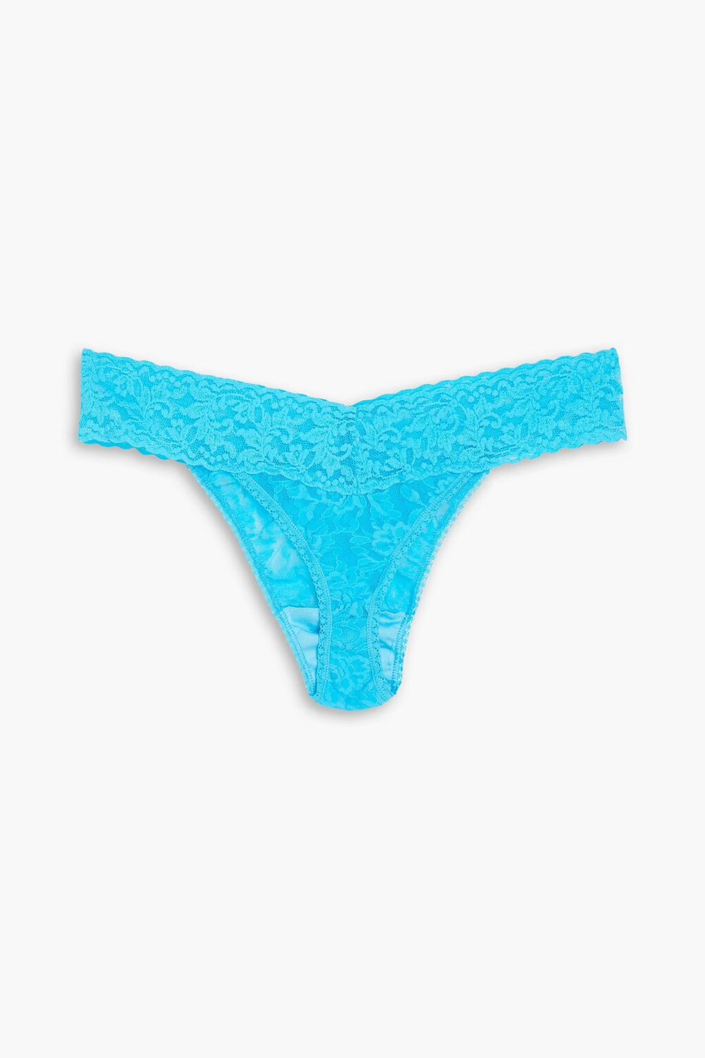 

Трусики со средней посадкой из фирменного эластичного кружева Hanky Panky, светло-синий