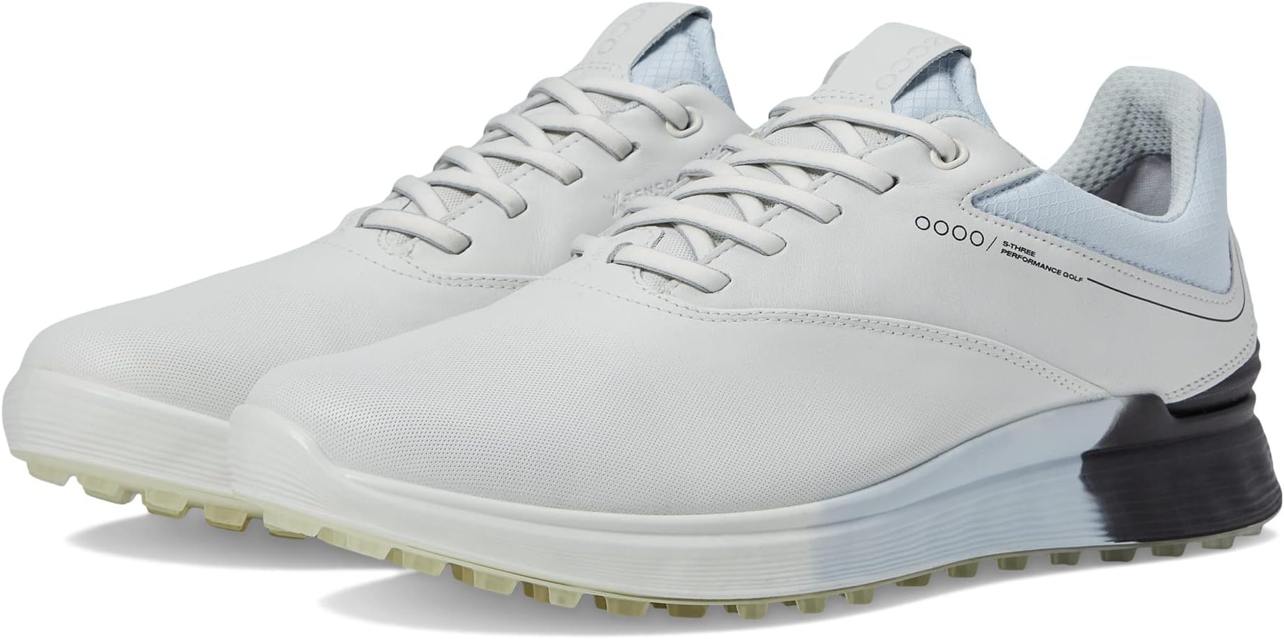Кроссовки S-Three GORE-TEX Waterproof Golf Hybrid Golf Shoes ECCO, цвет White/Black/Air Cow Leather