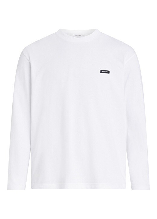 

Белая мужская футболка с круглым вырезом Calvin Klein, Белый