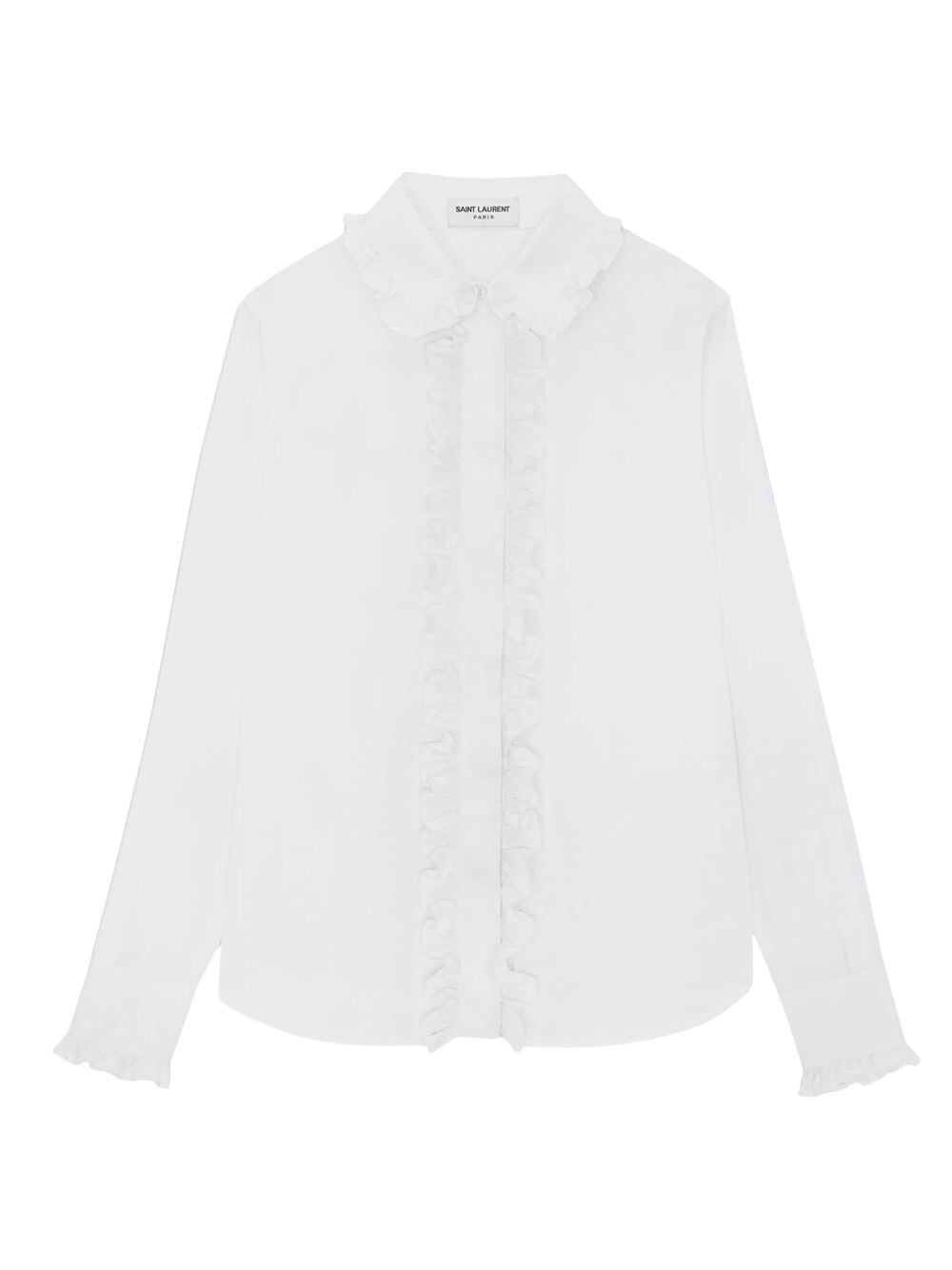 

Рубашка из хлопкового поплина с оборками Saint Laurent