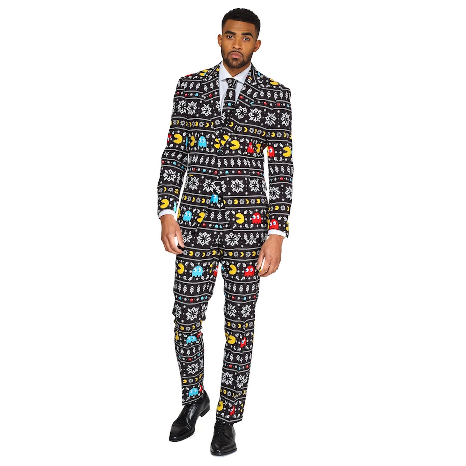 Мужской облегающий костюм Pac-Man OppoSuits, черный цена и фото