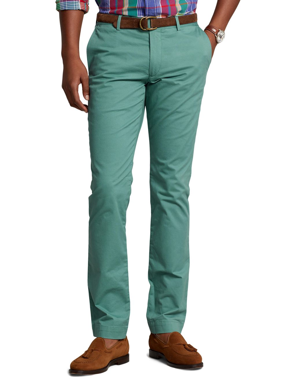 Эластичные брюки чинос Polo Ralph Lauren, зеленый мужские эластичные брюки чинос прямого кроя polo ralph lauren белый