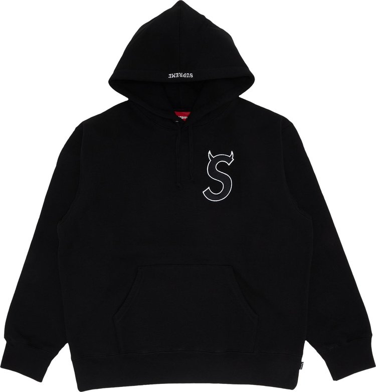 

Толстовка Supreme S Logo Hooded Sweatshirt 'Black', черный