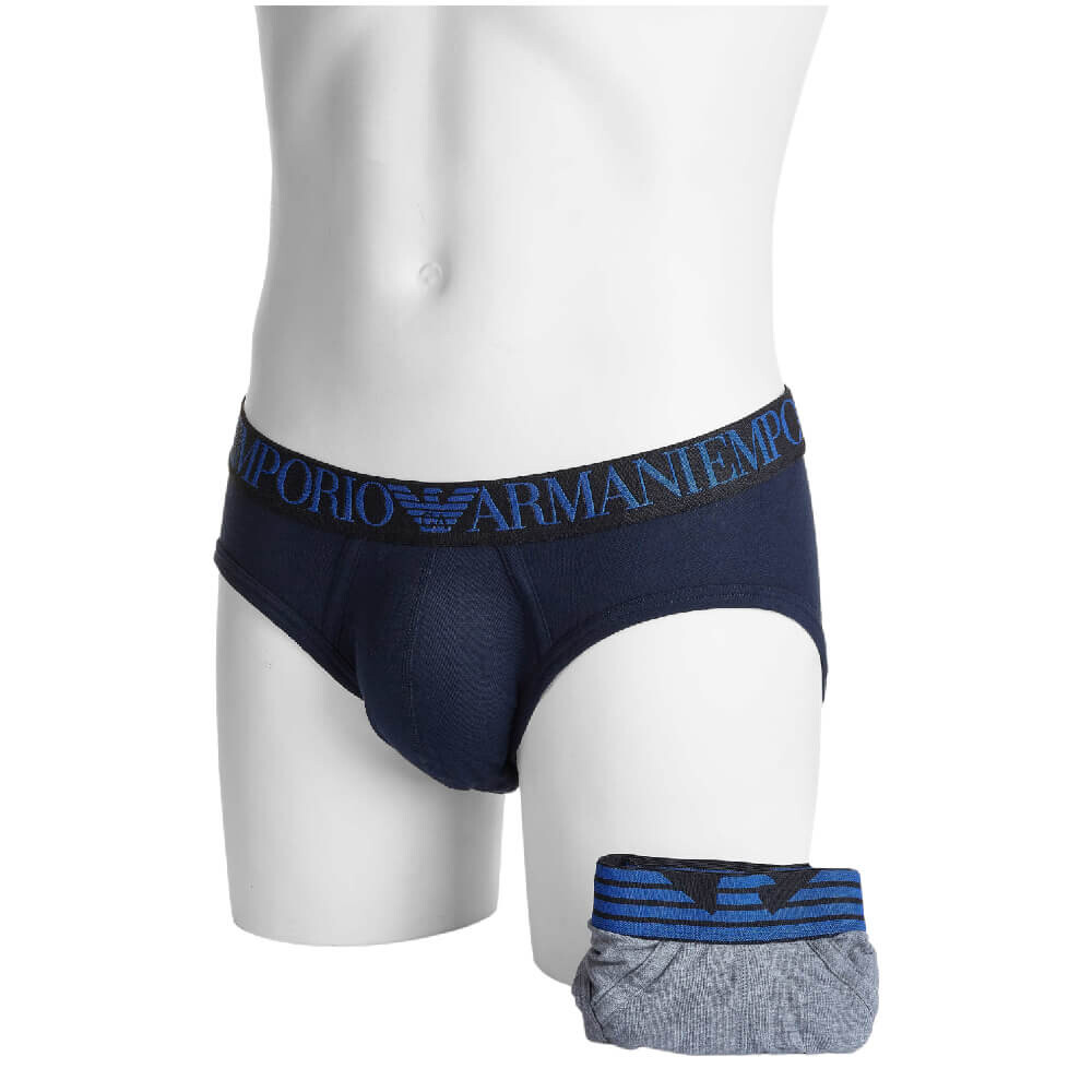 

Комплект трусов Emporio Armani, 2 предмета, темно-синий/серый