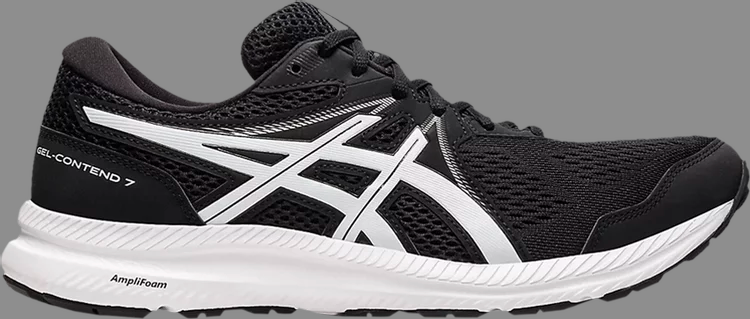 Кроссовки gel contend 7 4e wide 'black white' Asics, черный - фото