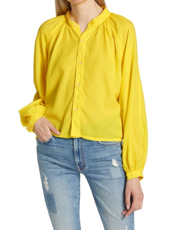 Рубашка Mother Sunburst из хлопковой вуали, желтый