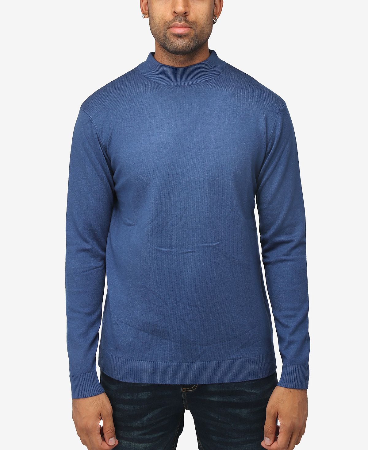 Мужской базовый пуловер средней плотности с воротником-стойкой X-Ray, мульти мужской базовый пуловер средней плотности с воротником стойкой x ray