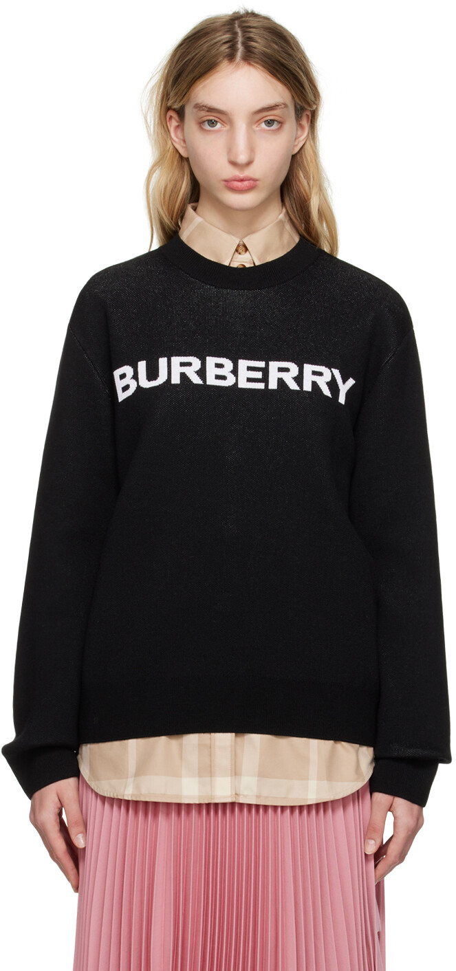 

Черный жаккардовый свитшот Burberry