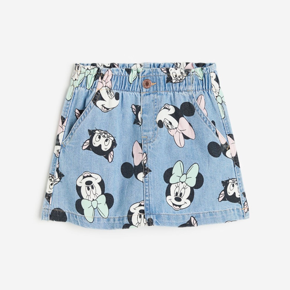 

Юбка H&M Kids A-line Denim Minnie Mouse, светло-синий