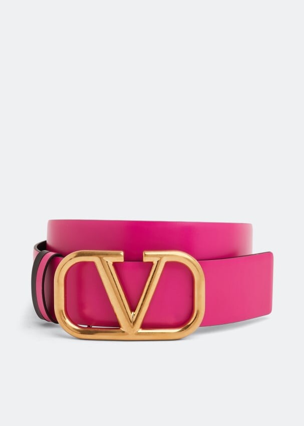 

Ремень VALENTINO GARAVANI VLogo Signature reversible belt, розовый