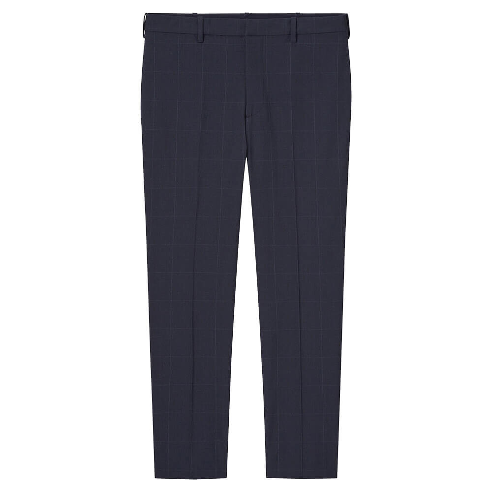 

Брюки Uniqlo Smart Comfort Glen Checked (Long), синий