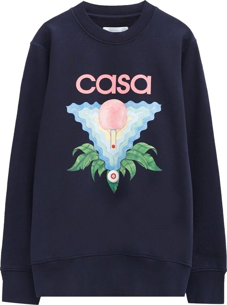

Толстовка Casablanca Screen Printed Sweatshirt 'Dark Blue Memphis Icon', синий