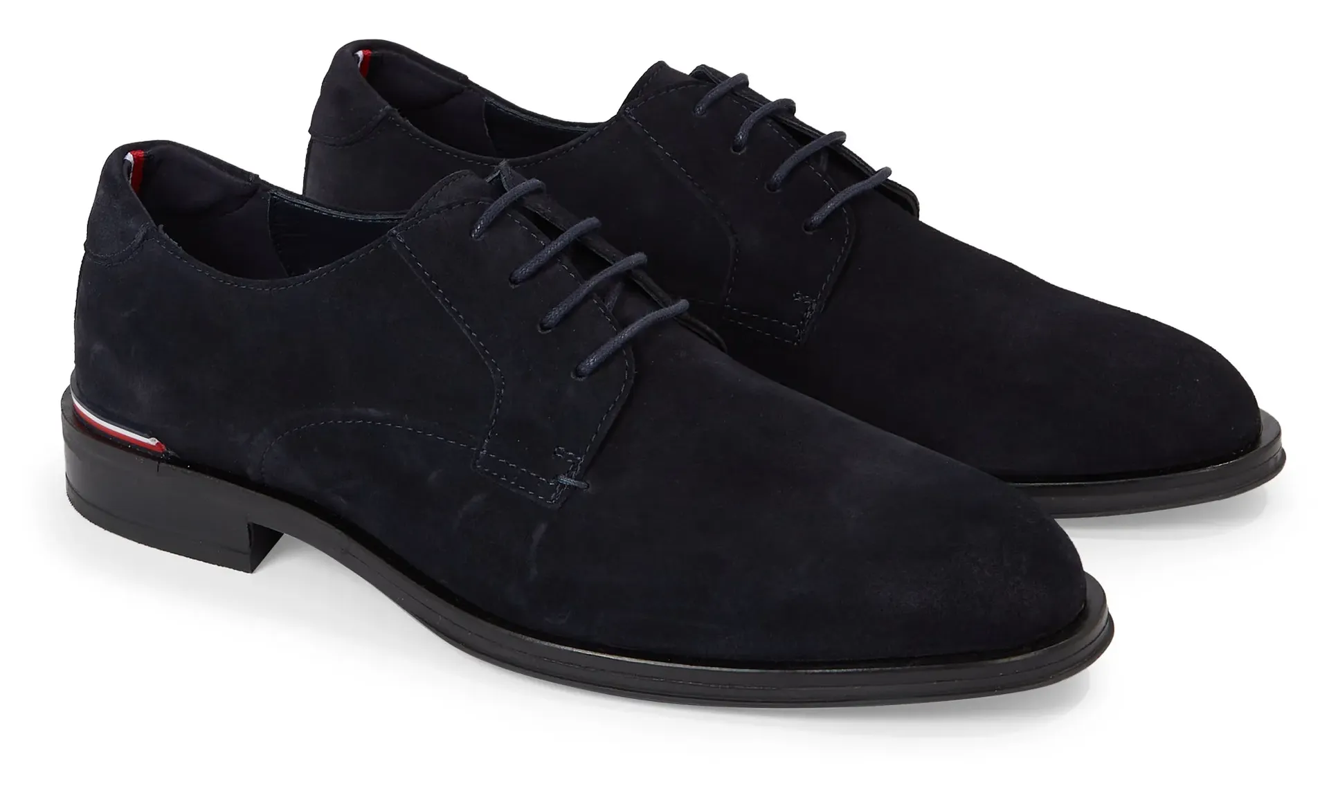 

Туфли на шнуровке Tommy Hilfiger "CORE RWB HILFIGER SUEDE SHOE", с мелкими деталями, повседневная обувь, полуботинки, туфли на шнуровке, синий