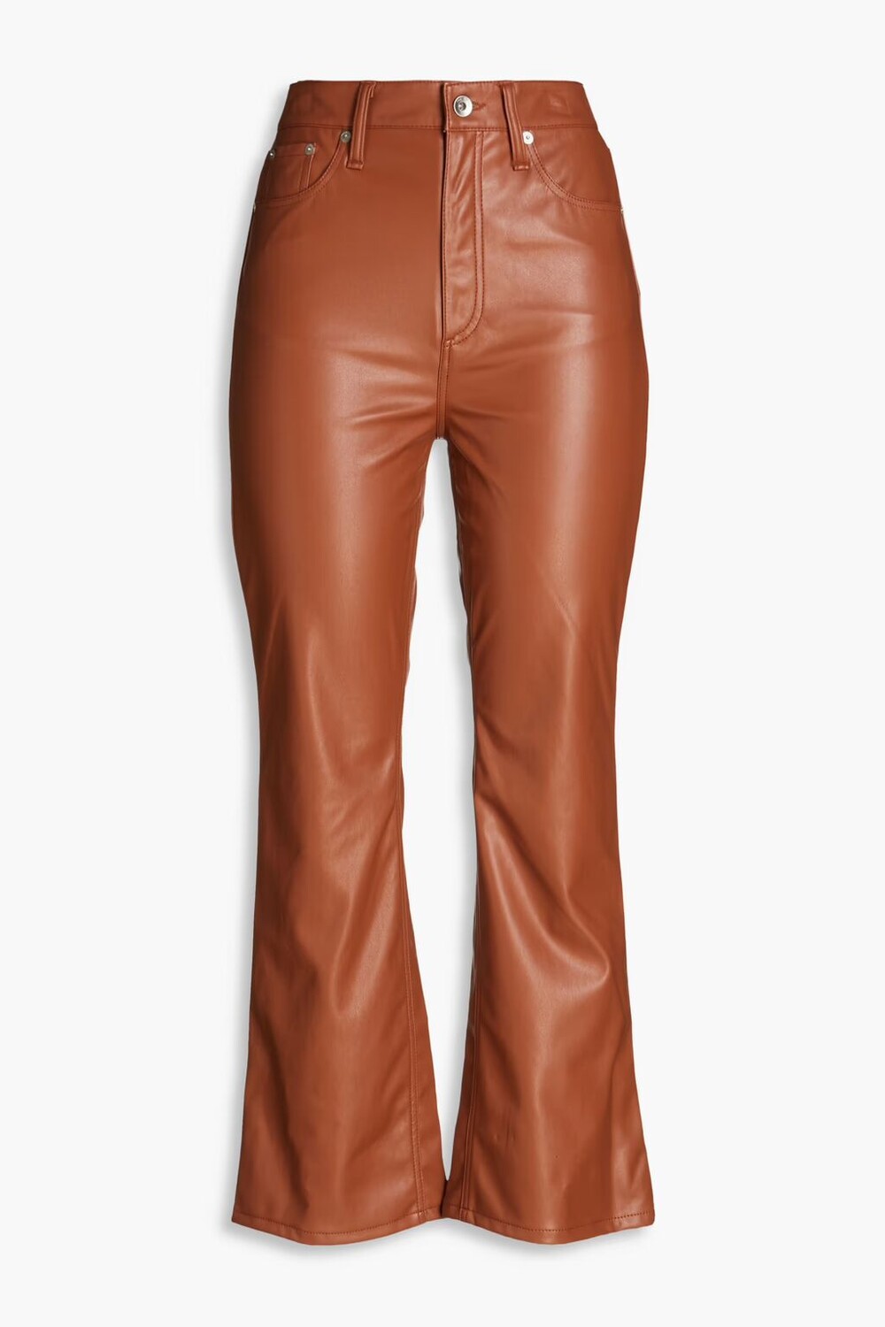 

Укороченные брюки Casey из искусственной кожи с коротким рукавом Rag & Bone, кирпич