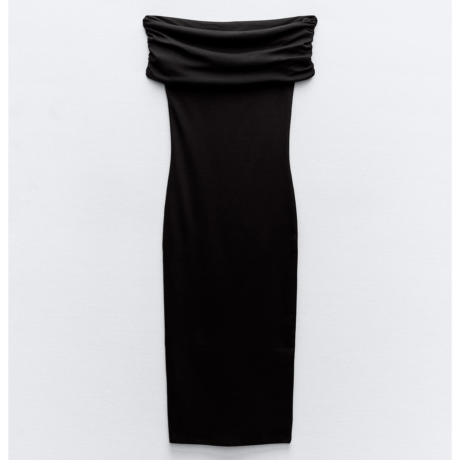 Платье Zara Bandeau, черный