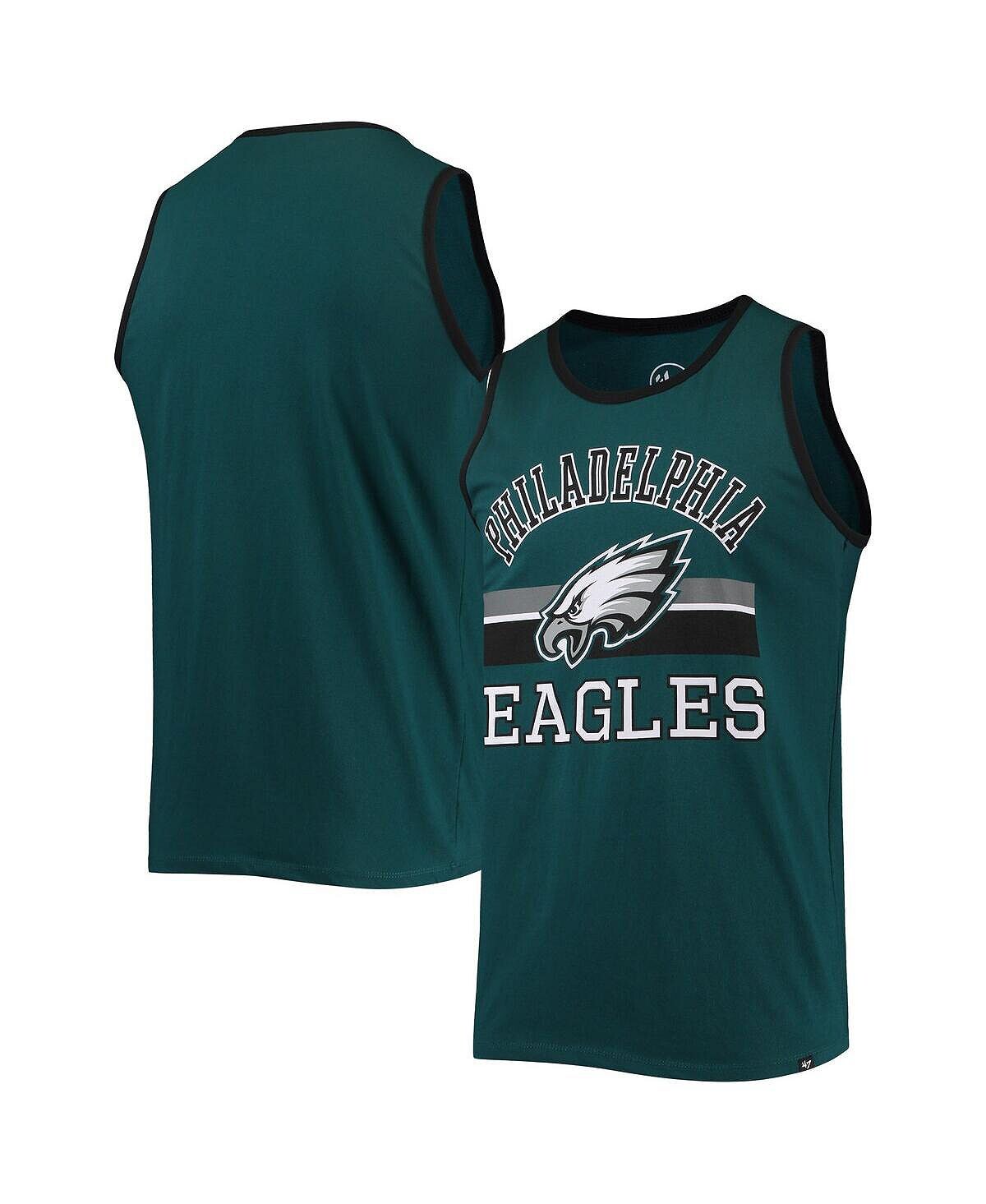 

Мужская майка midnight green philadelphia eagles edge super rival '47 Brand, зеленый
