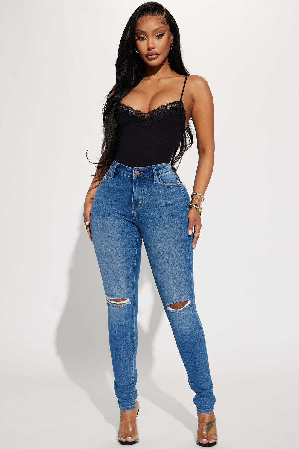 

Джинсы скинни Fashion Nova JN22113001, синий