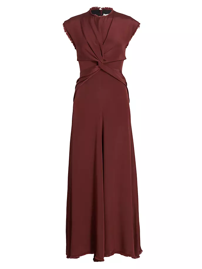 

Платье макси Indira из витого шелка Tove, цвет dark brown