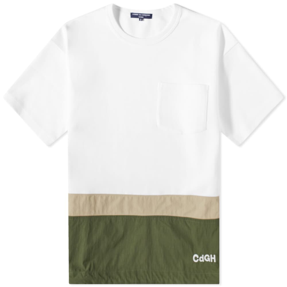

Футболка Comme des Garçons Homme Hem Panel Pocket Tee, Белый