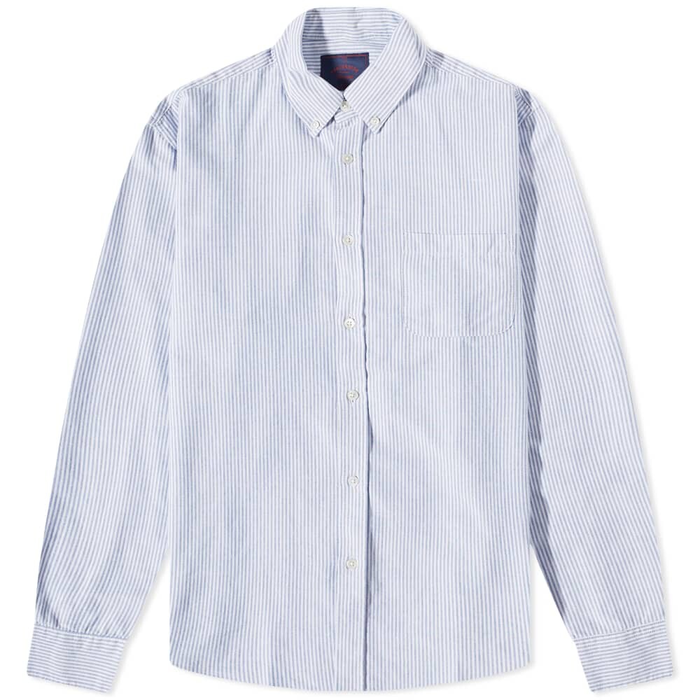 

Оксфордская рубашка в полоску на пуговицах Belavista Portuguese Flannel